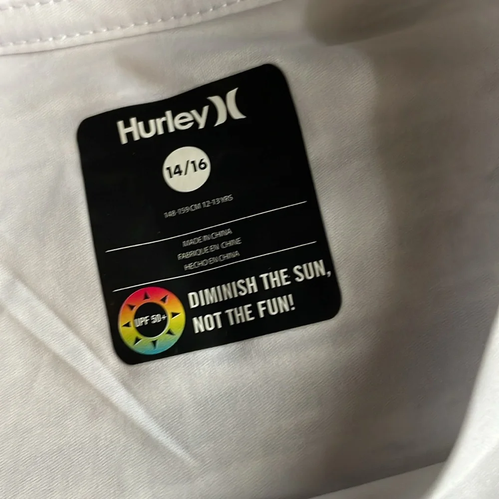 Hurley Girls' Long Sleeve Dri-Fit UPF 50+ Shirt - Sz 14/16